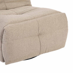 Relaxfauteuil Izzy handmatig & draaibaar met unieke schommelstand - Taupe stof