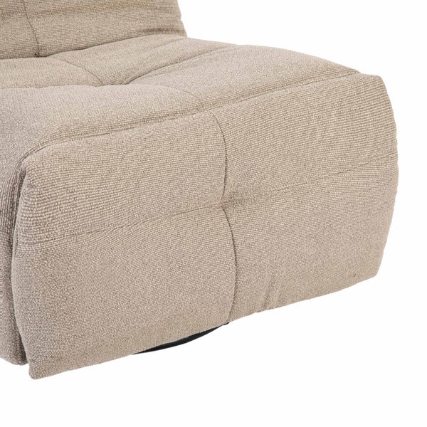 Relaxfauteuil Izzy handmatig & draaibaar met unieke schommelstand - Taupe stof