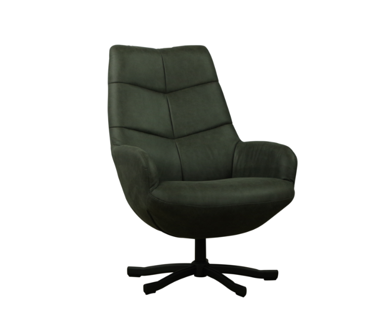 Draaifauteuil met armleuning - Gladde Magnum 66 antraciet stof (Magazijn sale)