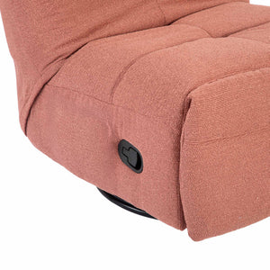Relaxfauteuil Izzy handmatig & draaibaar met unieke schommelstand - Roze stof