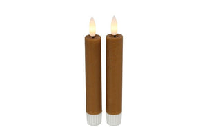 2 stuks LED Dinerkaars rustiek amber- 15 cm hoog + afstandsbediening (Countryfield)