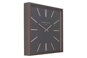 Wandklok vierkant Thomas Kent Smithfield Antraciet/grijs 60x60 cm