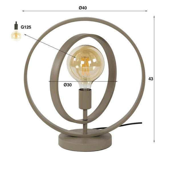 Tafellamp Turn Around 1-lichts / Beige
