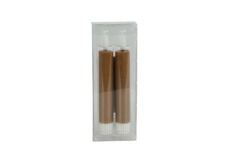 2 stuks LED Dinerkaars rustiek amber- 15 cm hoog + afstandsbediening (Countryfield)