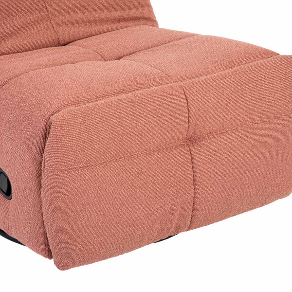 Relaxfauteuil Izzy handmatig & draaibaar met unieke schommelstand - Roze stof