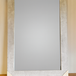 Luxe spiegel White wash lijst 92x147 cm facet geslepen  (magazijn opruiming)