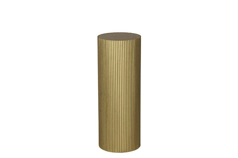Bloemen/vazen zuil Gordon rond goud - 80 cm hoog (Hout)