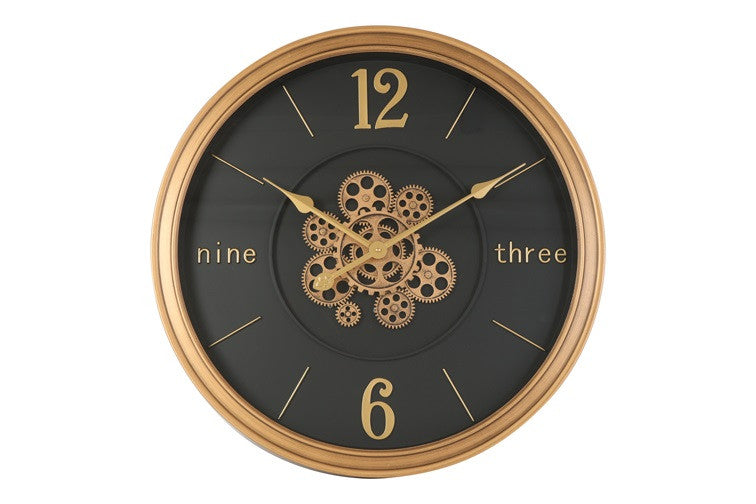 Radarklok Momentum rond zwart/goud Countryfield Ø60 cm (NIEUW)