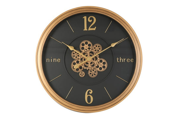 Radarklok Momentum rond zwart/goud Countryfield Ø60 cm (NIEUW)