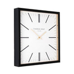 Wandklok vierkant Thomas Kent Smithfield London Wit/Zwart 40x40 cm