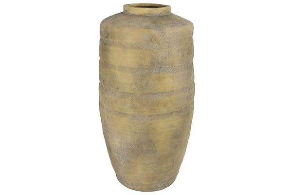 Ronde hoge vaas Titan zandsteen - 73 cm hoog