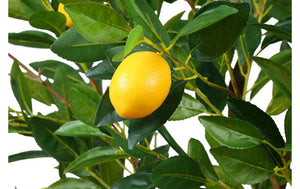 Kunst plant Citrus limon in pot groen/geel - 260 cm hoog
