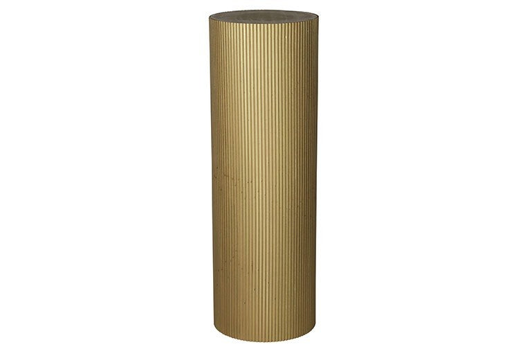Bloemen/vazen zuil Gordon rond goud - 120 cm hoog (Hout)
