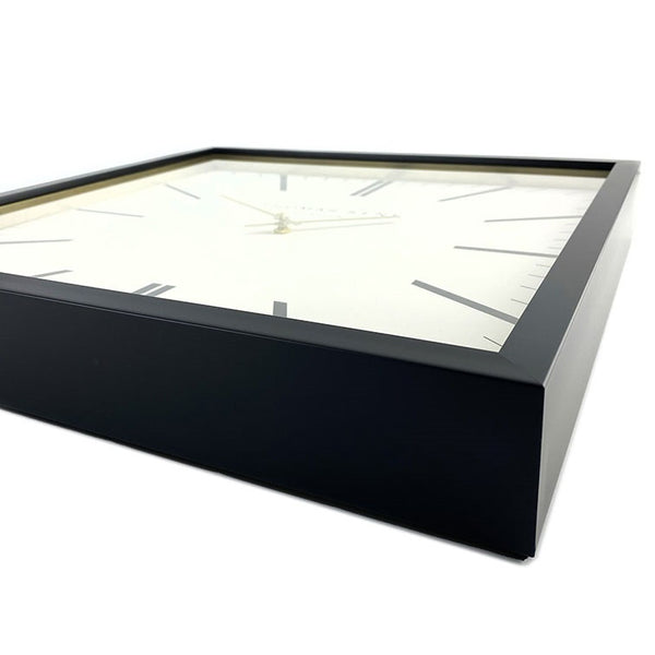Wandklok vierkant Thomas Kent Smithfield London Wit/Zwart 40x40 cm