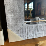 Luxe spiegel White wash lijst 92x147 cm facet geslepen  (magazijn opruiming)