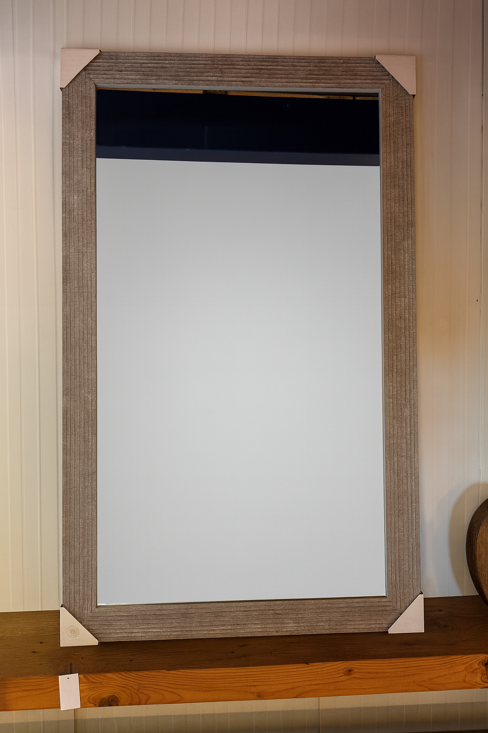 Luxe spiegel Zilveren lijst reliëf 86x140 cm facet geslepen  (magazijn opruiming)