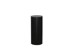 Bloemen/vazen zuil Gordon rond zwart - 60 cm hoog (Hout)