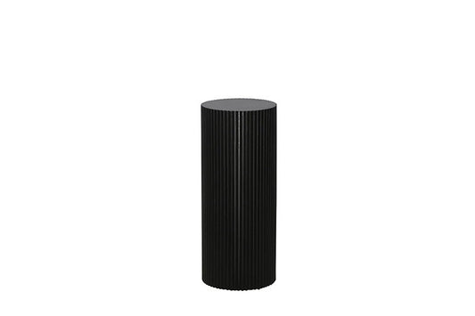 Bloemen/vazen zuil Gordon rond zwart - 60 cm hoog (Hout)