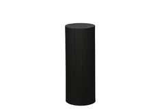 Bloemen/vazen zuil Gordon rond zwart - 80 cm hoog (Hout)