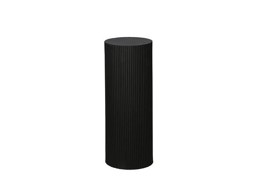 Bloemen/vazen zuil Gordon rond zwart - 80 cm hoog (Hout)