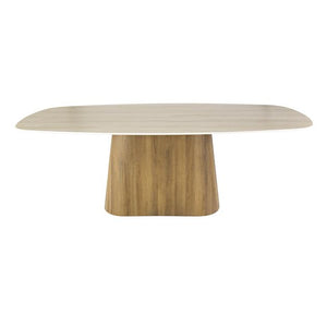 Eettafel Romano Centro deens ovaal 215x105 cm / 3D keramiek travertin