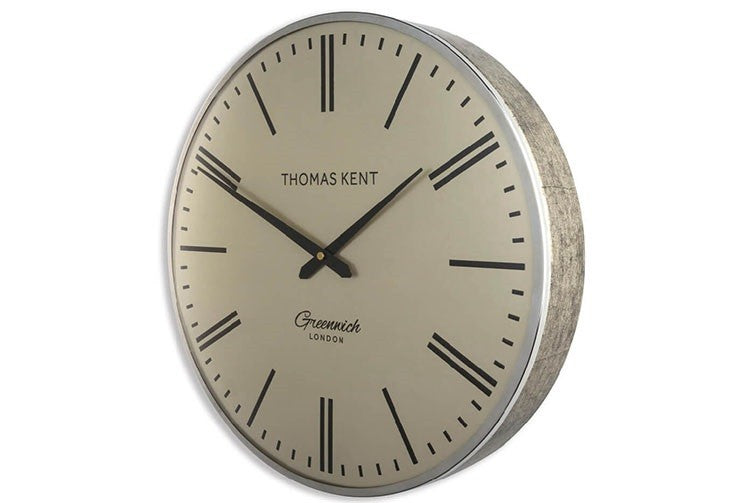 Thomas Kent wandklok "Greenwich" PM  rond Goud/Zilver - Ø40 CM
