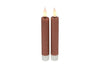 2 stuks LED Dinerkaars rustiek roze - 15 cm hoog + afstandsbediening (Countryfield)