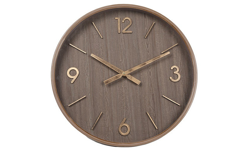 Wandklok Rodas L Bruin/Goud - Ø59 CM
