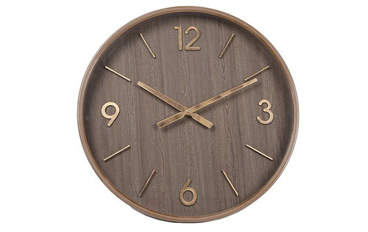 Wandklok Rodas L Bruin/Goud - Ø59 CM