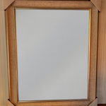 Luxe spiegel grijs/goud 70x85 cm facet geslepen  (magazijn opruiming)