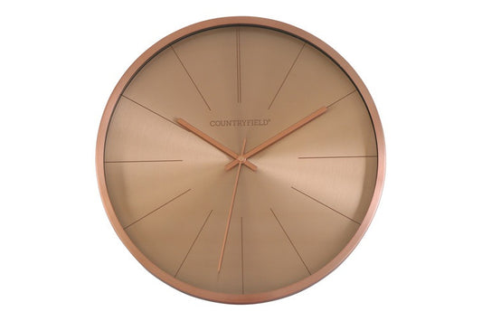 Wandklok Copper S rond roze/goud Countryfield Ø35 cm