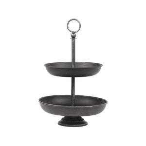 Etagere zwart metaal 26x26x38 cm (magazijn opruiming)