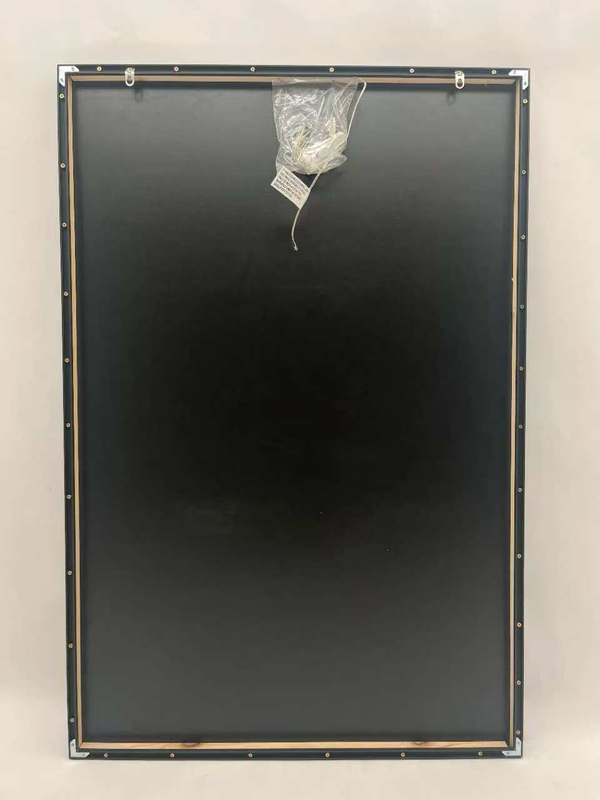 Glasschilderij met ledverlichting - Film acteur roze bril met gun 120x80 cm