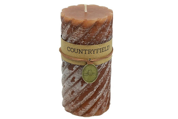 12 stuks spiraal kaarsen bruin 49 branduren - 15 cm hoog (Noodpakket) (stroomuitval)