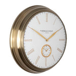 Thomas Kent wandklok "Timekeeper" rond Wit/Goud  - Ø48 CM