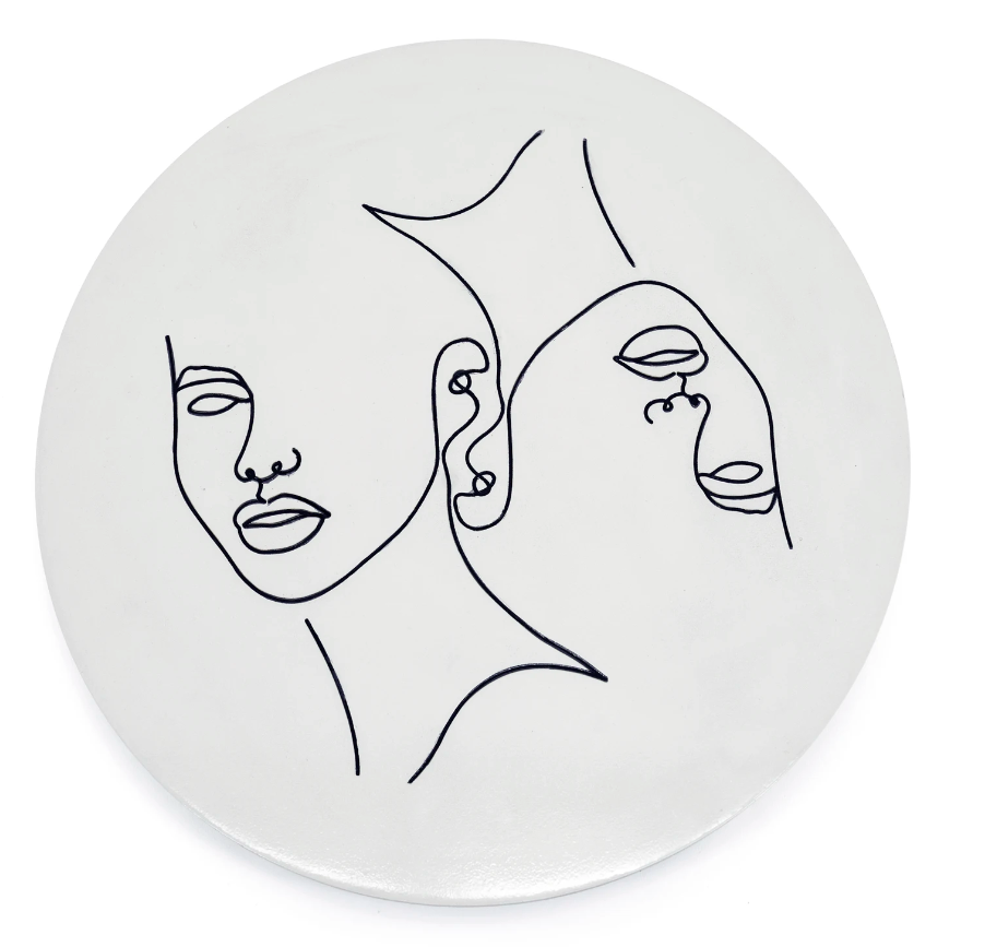 By-Boo wanddecoratie Abstract 80 cm kleur clay (Magazijn sale)