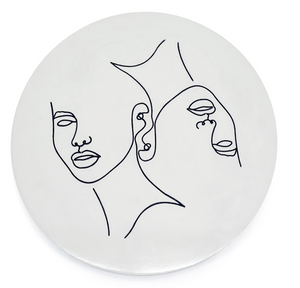By-Boo wanddecoratie Abstract 80 cm kleur clay (Magazijn sale)