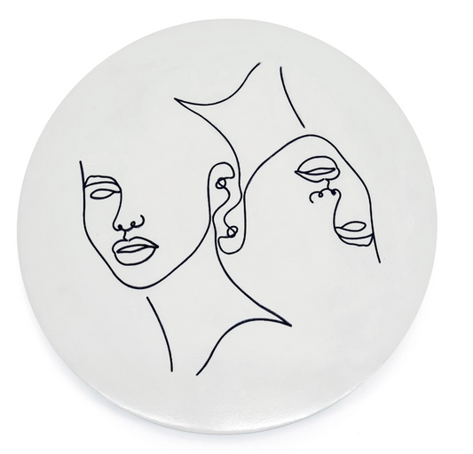 By-Boo wanddecoratie Abstract 80 cm kleur clay (Magazijn sale)