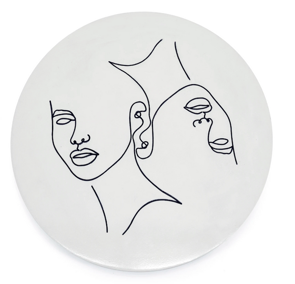 By-Boo wanddecoratie Abstract 80 cm kleur clay (Magazijn sale)