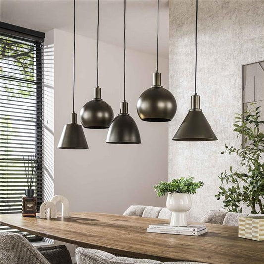 Hanglamp Metallo 5-lichts / Sienna bruin (Magazijn sale)