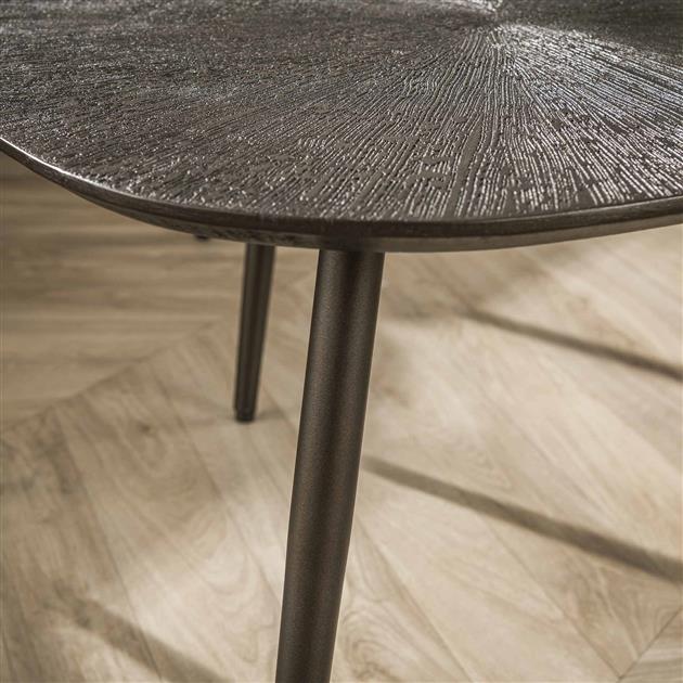 Salontafel set van 2 stuks leaf ray metal / Bruin brons van Idéco Design, foto 3
