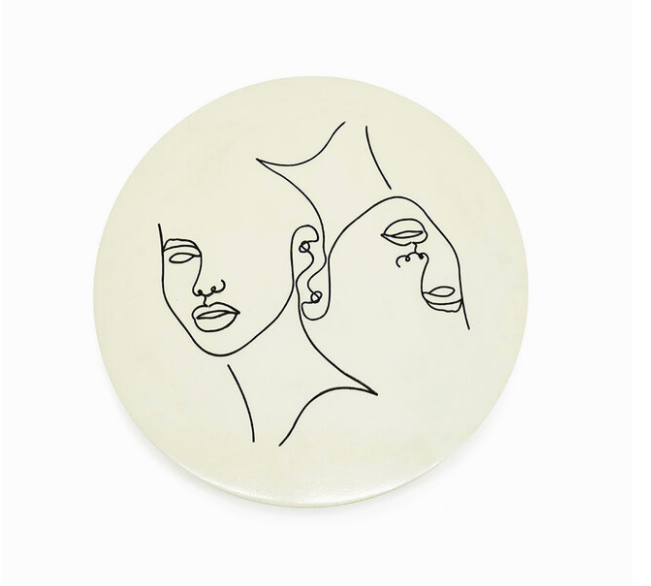 By-Boo wanddecoratie Abstract 45 cm kleur clay (Magazijn sale)