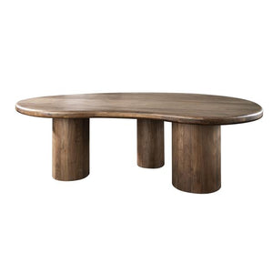 Eetkamertafel sculpture / Massief acacia drift brown