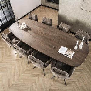 Eetkamertafel 300 arcadia ovaal / Massief acacia drift brown