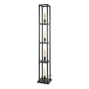 Vloerlamp Quadra 4-lichts / Artic zwart