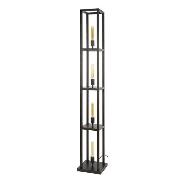 Vloerlamp Quadra 4-lichts / Artic zwart