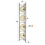 Vloerlamp Soll 4-lichts / Amber glas