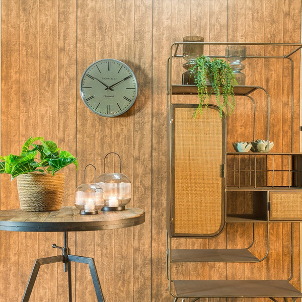 Thomas Kent wandklok "Greenwich" PM  rond Goud/Zilver - Ø40 CM