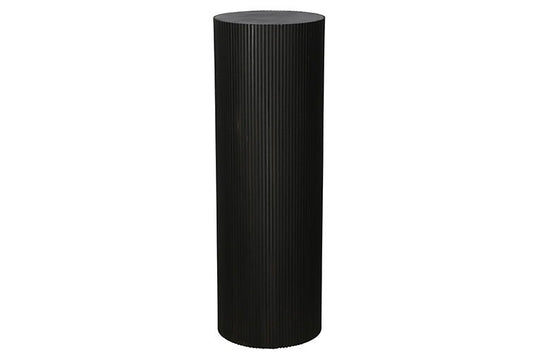 Bloemen/vazen zuil Gordon rond zwart - 120 cm hoog (Hout)