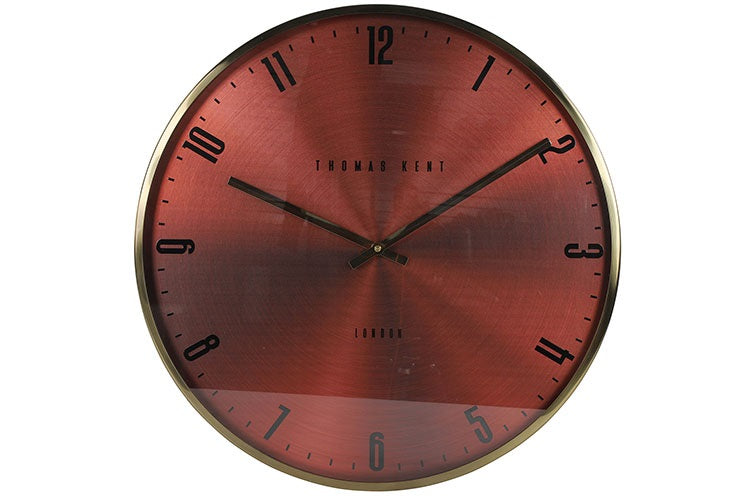Thomas Kent wandklok "Jewel" rond koper/goud/rood  - Ø53 CM